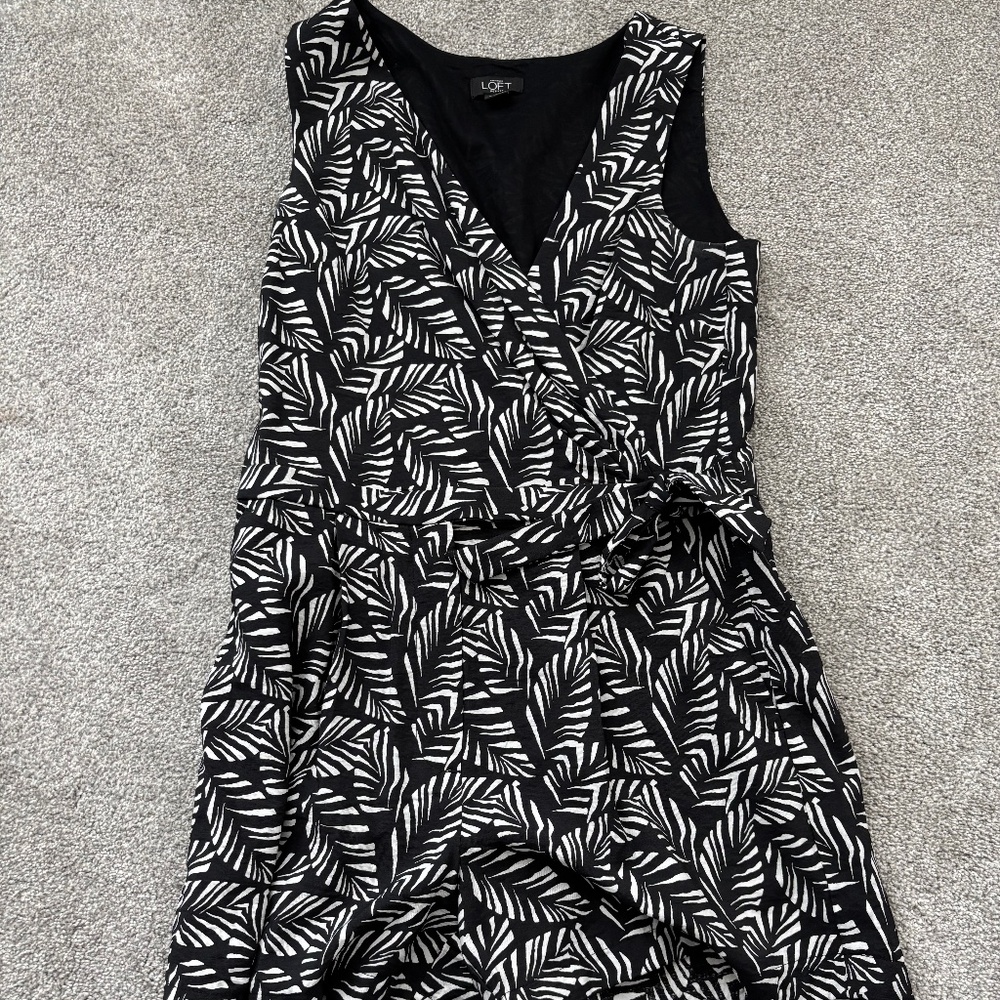 Loft romper black and white 0P